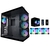 Gabinete Gamer 1stplayer Sp8 Preto + Cc Combo Argb 10 X 120mm C/ Controle Vidro Temperado Mid Tower C/Janela - SP8BLACK