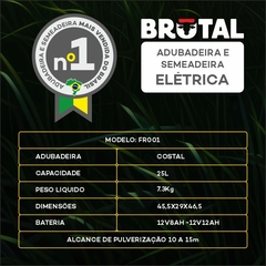 ADUBADEIRA E SEMEADEIRA ELÉTRICA BRUTAL - 25 LITROS - Campo Online | Produtos para agricultura e pecuária