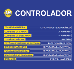 Imagem do Gerador de energia bomba d'agua Solar Periférica 420 L - WSM-160 - DC ZM BOMBAS