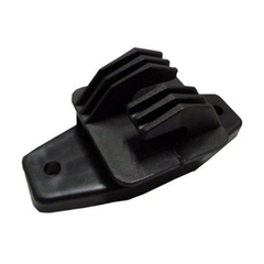 Isolador tipo w para cerca elétrica, cor preto