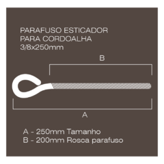 PARAFUSO ESTICADOR PARA CORDOALHA 3/8 x250mm (UNIDADE) na internet