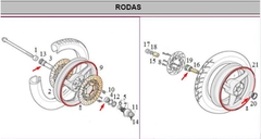 Par Rolamento Roda Dafra Kansas150 Roadwin 250 Original - comprar online