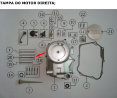 Parafuso Tampa Direita Motor Iros Action 100 Moving 125 - Sf Motos