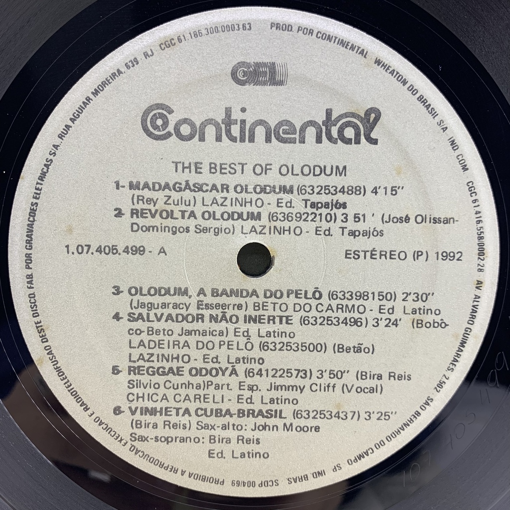 LP Olodum - The Best Of Olodum - Sonzera Records