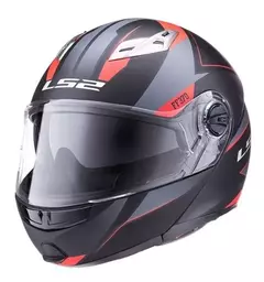 Casco LS2 FF370 EASY STRIPE - NEGRO Y ROJO