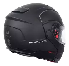 Casco Moto Rebatible Mt Atom Negro Mate - RideMax