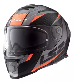 Casco LS2 FF 800 Storm Racer – Negro Naranja, mate.