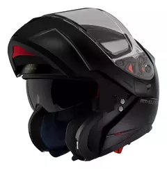 Casco Moto Rebatible Mt Atom Negro Mate