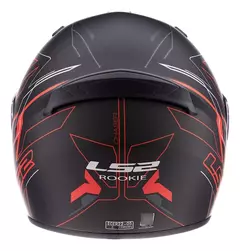 Casco Ls2 FF352 Rookie Chaser + Alerón Spoiler - Negro Rojo Mate en internet