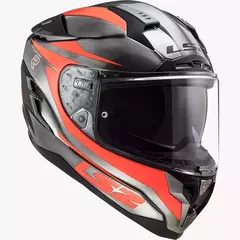 Casco LS2 327 CANNON JEAN Con PINLOCK - Negro y Naraja Fluo - comprar online