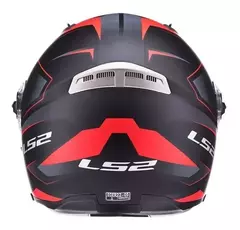 Casco LS2 FF370 EASY STRIPE - NEGRO Y ROJO - RideMax