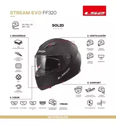 Imagen de Casco LS2 FF320 Stream Evo Negro Mate