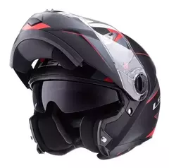 Casco LS2 FF370 EASY STRIPE - NEGRO Y ROJO - comprar online