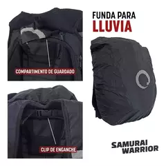 Mochila Moto Semi Rigida Turismo Samurai 32/49 Lts Casco - tienda online