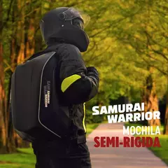 Mochila Moto Semi Rigida Turismo Samurai 32/49 Lts Casco - RideMax