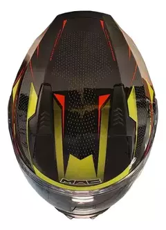 Casco MAC M67 BASS ZEPELIN - Negro, naranja y amarillo. - RideMax