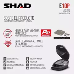 Bolso depósito SHAD E-10 - Pin System. en internet