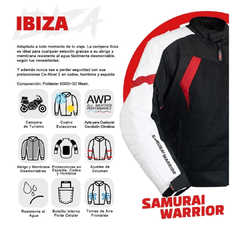 CAMPERA SAMURAI WARRIOR IBIZA PROTECCIONES Y ABRIGO DESMONTABLE en internet