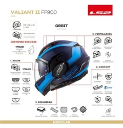 Casco Ls2 Rebatible 900 Valiant 2 Orbit - tienda online