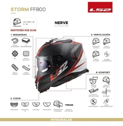 Casco LS2 FF 800 Storm Nerve Con Pinlock - tienda online
