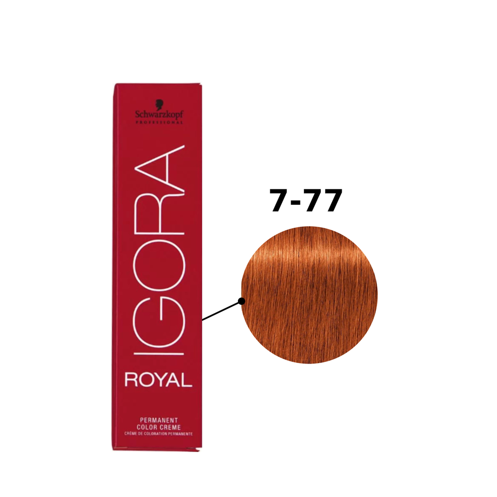 Coloração Igora Royal 7.77 Louro Médio Cobre Extra (Ruivo) 60g - Schwarzkopf