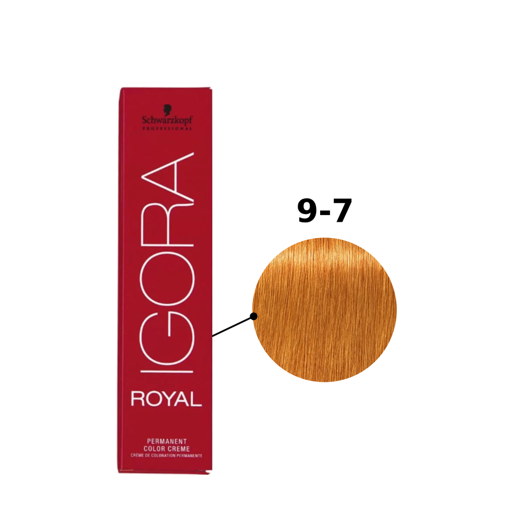 Schwarzkopf - Coloração Igora Royal 9/7 Louro Muito Claro Acobreado 60 ml