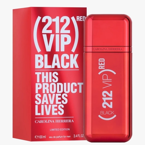 212 VIP RED BLACK 100 ML EAU THE PARFUM CAROLINA HERRERA (EDIÇÃO LIMITADA  PARA COLECIONADOR)