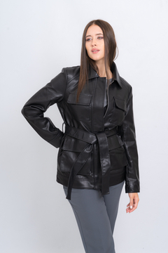 Campera Lazo Bolsillos PU - comprar online