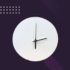 Reloj de Madera Redondo con Maquina - Alto Brillo - - comprar online