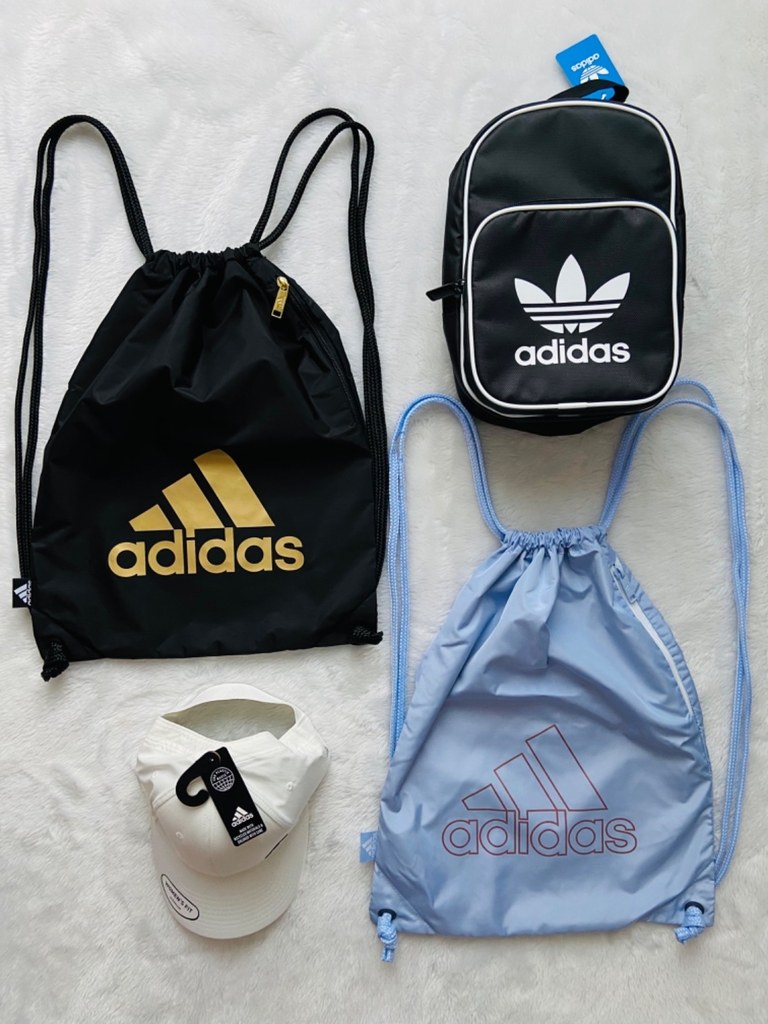 Mochila Adidas Negro dorado metalizado