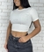 Cropped Manguinha Ribana - comprar online