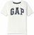 Camiseta Gap Manga Curta Branca logo Azul