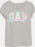Camiseta Blusa Gap Infantil Cinza Logo Tie Die