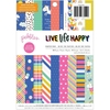 Pack de Papeles American Crafts Pebbles Single-Sided Live Life Happy 6x8" 36/Pkg