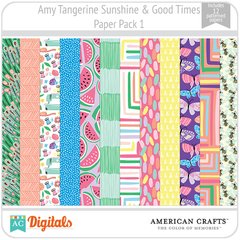 Sunshine & Good Times Amy Tangerine PP1 American Crafts