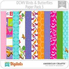 Birds & Butterflies DCWV PP3 American Crafts