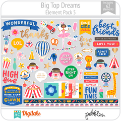 Hoja de Elementos Big Top Dreams Pack 5 American Crafts