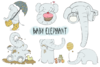 Hoja de Elementos Baby Elephant