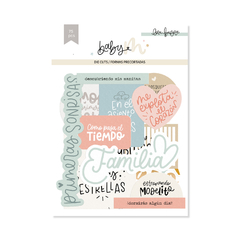 Troquelados/Die Cuts lettering con Foil Baby M Lora Bailora