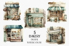 Hoja de Elementos Bakery (watercolor)