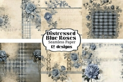 Colección Distressed Blue Roses