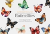 Hoja de Elementos Butterflies Watercolor