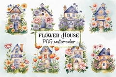 Hoja de Elementos Flower House Vintage