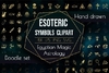 Hoja de Elementos Esoteric (Egipto/Magia/Astrologia) Fondo Blanco