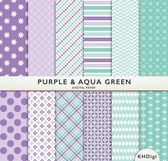 Colección Purple & Aqua Green