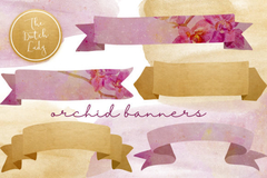 Hoja de Elementos Orchid Banners