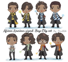 Hoja de Elementos African American Wizard Boy