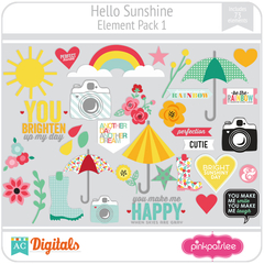 Hojas de Elementos Hello Sunshine Pack 1 American Crafts