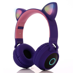 Auriculares Bluetooth Luz Led Orejas Cat - comprar online