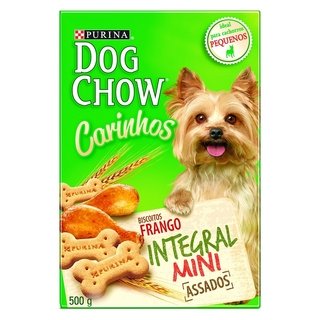 Biscoito Dog Chow Carinhos Integral Mini para Cães de Raças Pequenas Sabor Frango